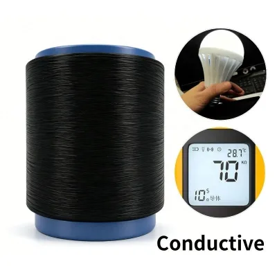 Graphene Conductive Yarn Filament Nylon Anti-Static ESD for Smart Textile Sensor Protection Wholesale Factory Direct OEM Custom