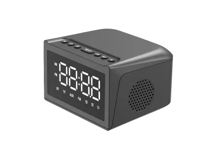 Wholesale Exclusive Custom Logo Smart Speaker with Wireless Charger for Phone for Home Digital Clock FM Radio LCD
