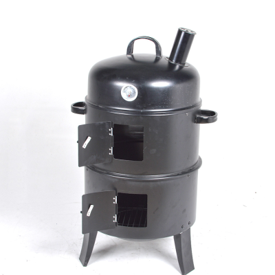 Vertical 3 in 1 Bbq Barbeque Charcoal Grill 16" Bbq Barbecue Charcoal Smoker Grill With Chimmey