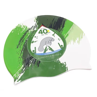 Customized Color Custom Logo Printing Professional Eco-Friendly Silicone Waterproof Stretchy Comfortable Durable Lightweight Cap