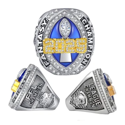 2025 Fantasy Football Championship Ring Award Prize Sports Winner FFL Champion Ring Sports Rings for Men's Wholesale/Customized