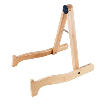 Solid Wood Guitar Stand - Foldable A-Shape Stand, Universal for Electric Guitar, Bass, Violin & Ukulele