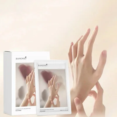 OEM BANGWEI Best Sales Orange Flower Fragrance Sheet Masks Hands Nourishing Hand Care Mask