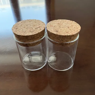 Borosilicate Glass Storage Tumbler Jar with Soft Wood Lid
