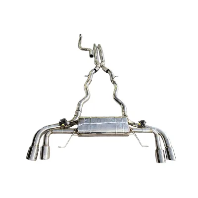 Cat-Back Exhaust System Stainless Steel Muffler Exhaust Tip Polished Exhaust System