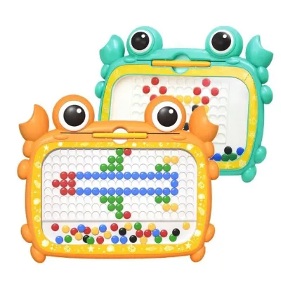 Colorful Magnet Beads Board Doodle Drawing Toys Educational Kids Learning Drawing Board Plastic Materials Age Range 2 4 Years