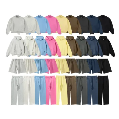 High Quality Plus Size Unisex Casual Hoodie and Shorts Set Customized Logo Breathable Sweatshirts Pants 4 Piece Sweater Sets
