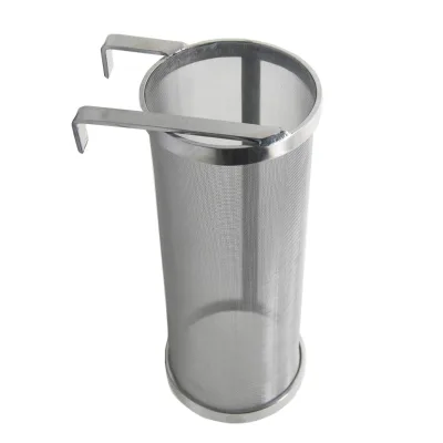 6*14 Inch Stainless Steel Hop Filter Home Brewing Beer Hop Spider 300 Micron Stainless Steel Brewing Filter Basket