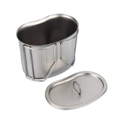 700ML Stainless Steel Camping Cups with Portable Handles and Lid for Backpacking Coffee Pot Cup