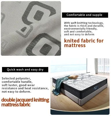 Good Quality 100%Polyester Customization Knitted Fabric Breathable Mattress Cover Wholesale Cheap Mattress Ticking Fabric