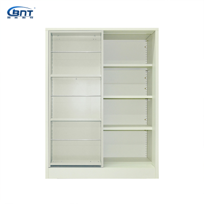 Office Garage Storage Cabinet Steel Filing Cabinet Cupboard with 2 Doors and 4 Adjustable Shelves