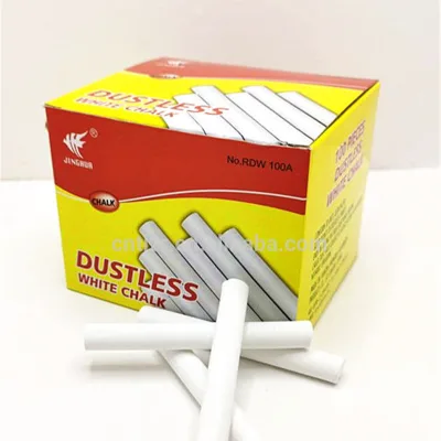 2021 Best Selling Wholesale School Chalk 100pcs White Dust Free Chalk