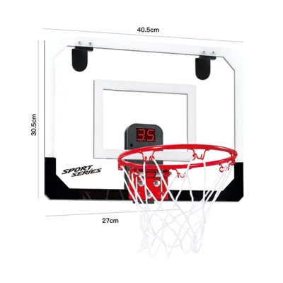 Mini Basketball Shooting Game Kids Basketball Hoop Hanging Electronic Scoring Transparent Basketball Board