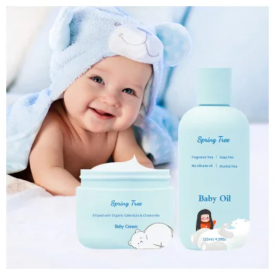 Hypoallergenic Mineral Oil Enriched With Shea & Cocoa Butter to Prevent Moisture Loss Baby Oil