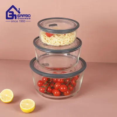 Factory Wholesale Home Heat Resistant Glass Meal Prep Glass Containers for Food Storages with Lids Glass Lunch Box Microwavable