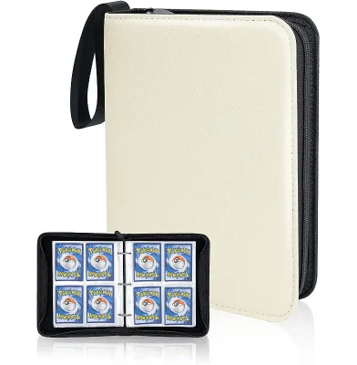 Premium 4 Pocket Mini Top Loader Binder PU Cover Trading & Sports Holder Portable Feature