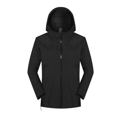 High Quality 3-Layer Coated Fabric Bomber Jacket with Zipper Windproof Waterproof Rainproof Stand Collar Autumn Outdoor
