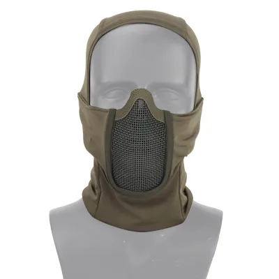 Outdoor Dust-Proof Sun-Protective Cycling Mask Windproof Headwrap/Neck Gaiter Breathable Nylon Steel Mesh Tactical Headgear