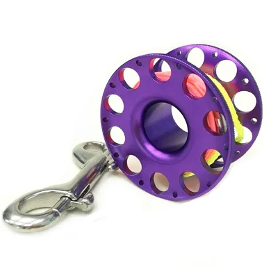 Customize Logo Aluminum Alloy 15M 30M Finger Reel Dive Reel, Diving Equipment Finger Spool.