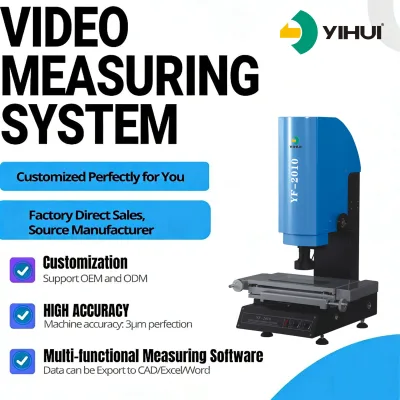 YIHUI YF-2010 2D Manual Video Measuring System Data Export to EXCEL/WORD/CAD | Multi-language