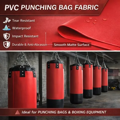 Impact Resistant Tearproof Anti-Slip Anti-UV Eco-Friendly Gym Training Heavy Duty PVC Coated Tarpaulin Punching Bag Fabric