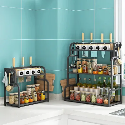 Carbon Steel New Design Storage Holders Racks Spice Racks Kitchen Organizers Stand Shelf Spice Rack