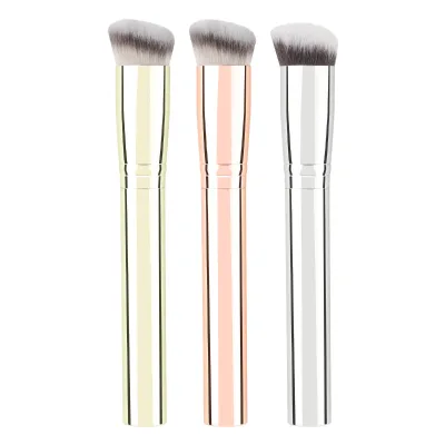New Single-ended All-aluminum Tube Angled Concealer Brush with Soft Bristles Does Not Absorb Makeup Lightweight and Seamless