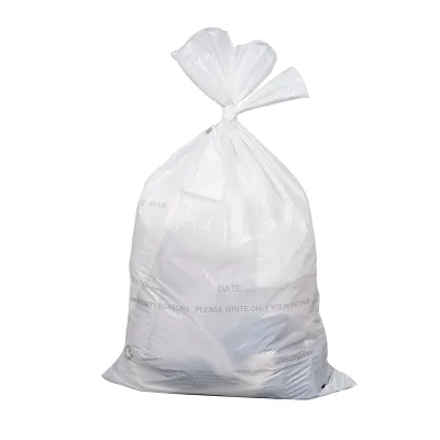 Laundry Bags Hospitality 14 X 24'' Hotel Laundry Bags Tear Strip Tie Closure White Plastic Bag