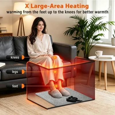 Home Winter Hot Selling Foldable Under Desk Foot Heater 3-Speed Carbon Heating Panel Space Heater for Office Home Leg Warm