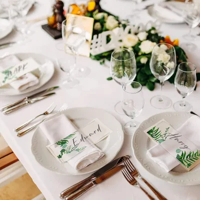 Transparent Blank Acrylic Modern Wedding Seat Cards Table Signs DIY Seat Sign Wedding Events Party Banquet Decorations
