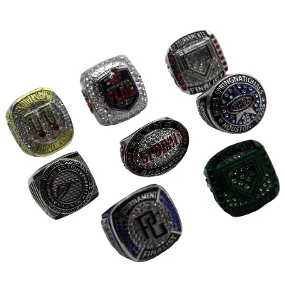 Custom Various Size Metal Zinc Alloy Championship Ring Champion Rings With Artificial Stone