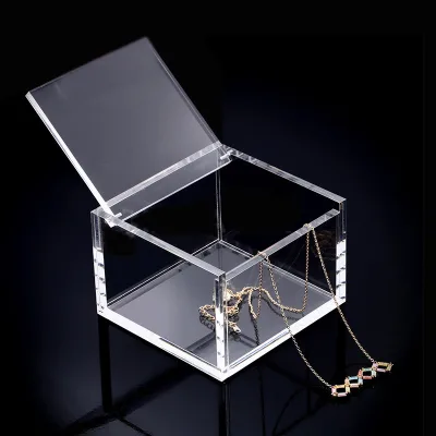 Custom Logo & Size Plexiglass Acrylic Box With Open Lid