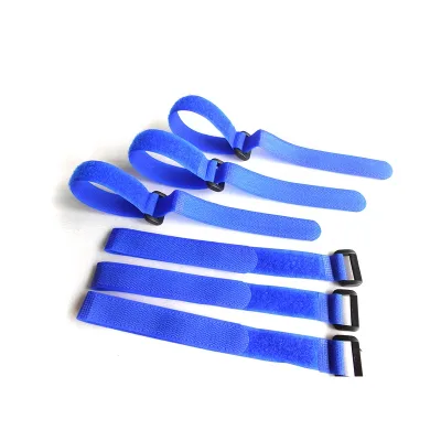 Custom Size SelfSstick Plastic Buckle Nylon Hook Loop Velcroes Cable Tie Wrap Strap