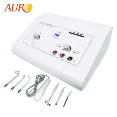 Au-312 2-in-1 Handheld High Frequency Skin Therapy Wand Galvanic Facial Puffy Eye Rejuvenator Wrinkle Remover Machine
