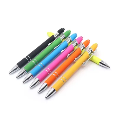 Promotional Gift Multifunction Ball Stylus Soft Touch Screen Pen Ballpoint Pens Custom Logo Metal Plastic Ball Pen