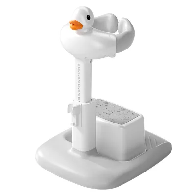 Adjustable Baby Shower Stand Bath Shower Standing Support Portable Bath Rack for Infants Toddlers 6-36 Months