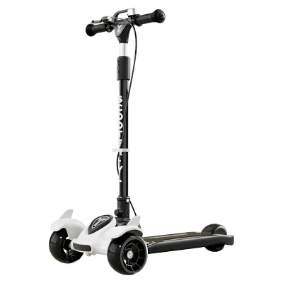 LS 033A Big Kids Teenager Three-Wheel Tricycle Scooter Foldable Plastic Body Outdoor Handbrake One-Leg Design