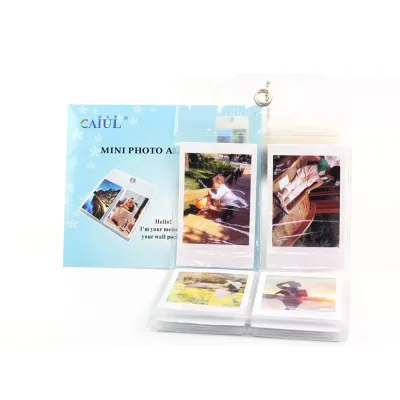 Caiul Latest Kpop Style PVC Hanging Photo Album Colorful Design With Printed Logo for Fujifilm Instax Mini 8 Film 7/8/25/50/90