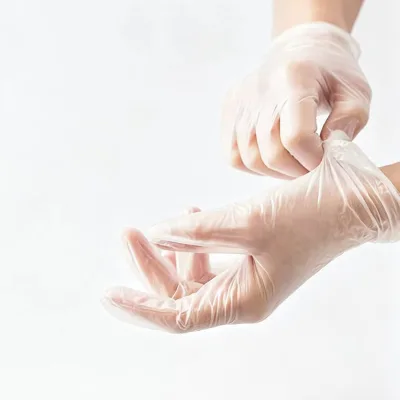 Disposable TPE Gloves Elastic Stretchable Transparent Gloves for Catering, Household & Salon Use