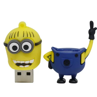 Little Yellow Man Sneaker Dad Promotional Gift USB Stick Cartoon PVC USB Drive USB Flash Drive