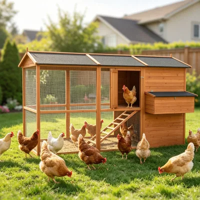 Wholesale Factory Professional Portable Mobile Chicken Coop Poultry Cage Modern Waterproof Wooden Pet House for Farm