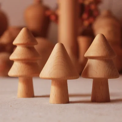 Factory Wholesale Custom Christmas Tree Decorations Wooden Christmas Tree Decoration