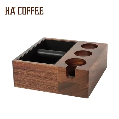 Stainless With Gasket Coffee With Capsule Drawer Stainless Steel Large 4 in 1 Espresso and Tamp Tamper Station Kit Set Knock Box