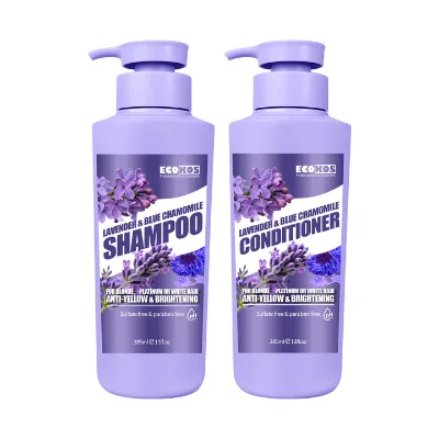 Custom Hair Care Set Lavender Blue Chamomile Moisturizing Hair Conditioner Shampoo