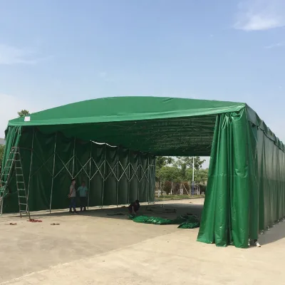 Wholesale Hot Sale Weatherproof Outdoor Folding Sunproof Carport Convenient Push-Pull Warehouse Canopy Metal Nature for Car