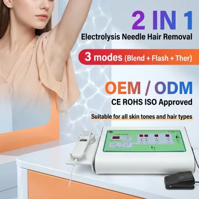 Manufacturer Custom 2 in 1 Electro Needle*10 Epilation Device Body Hair Electrolysis Removal for All Skin Tones and Hair Types