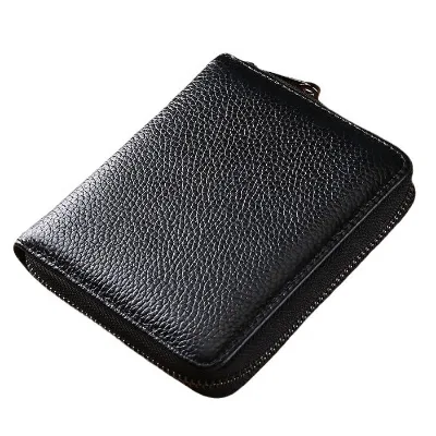 Hot Selling Multi Functional Simple Women's Card Holder Macaron Lychee Pattern Card Bag PU Zipper Wallet Unisex Small Coin Purse