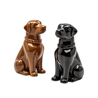 Custom Dog Face Salt & Pepper Grinders - 3D Ceramic Spice Dispenser Set | Unique Kitchen Decor for Dog Owners Personalized