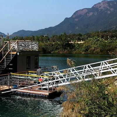 Modular PE LLDPE Floating Dock Pontoon with Hinge Foam Filled Float for Marina Boat House