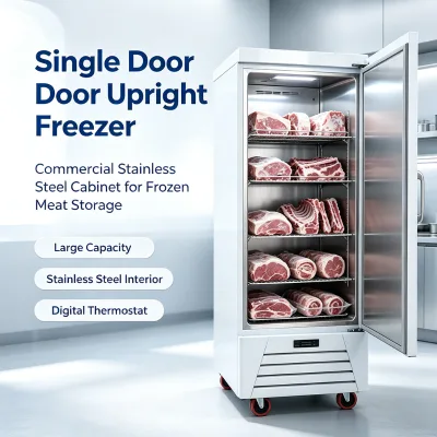 Mobile Single Door Commercial Refrigerator with Casters for Commercial Kitchen